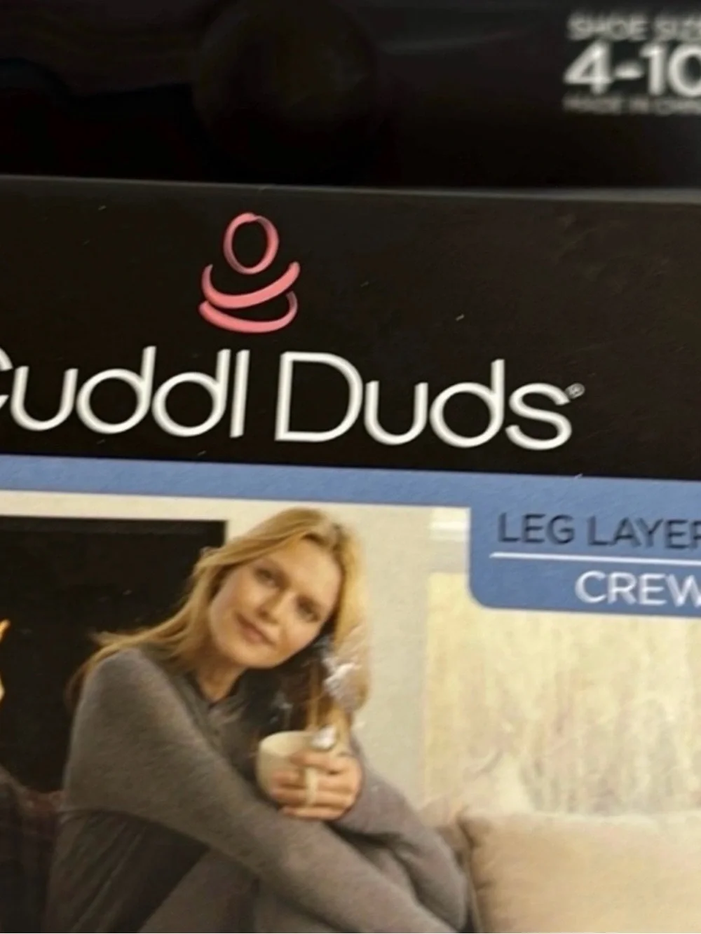 New Cuddl Duds Socks Women’s 2 Pair Brown & White Soft Leg Layering Crew Casual